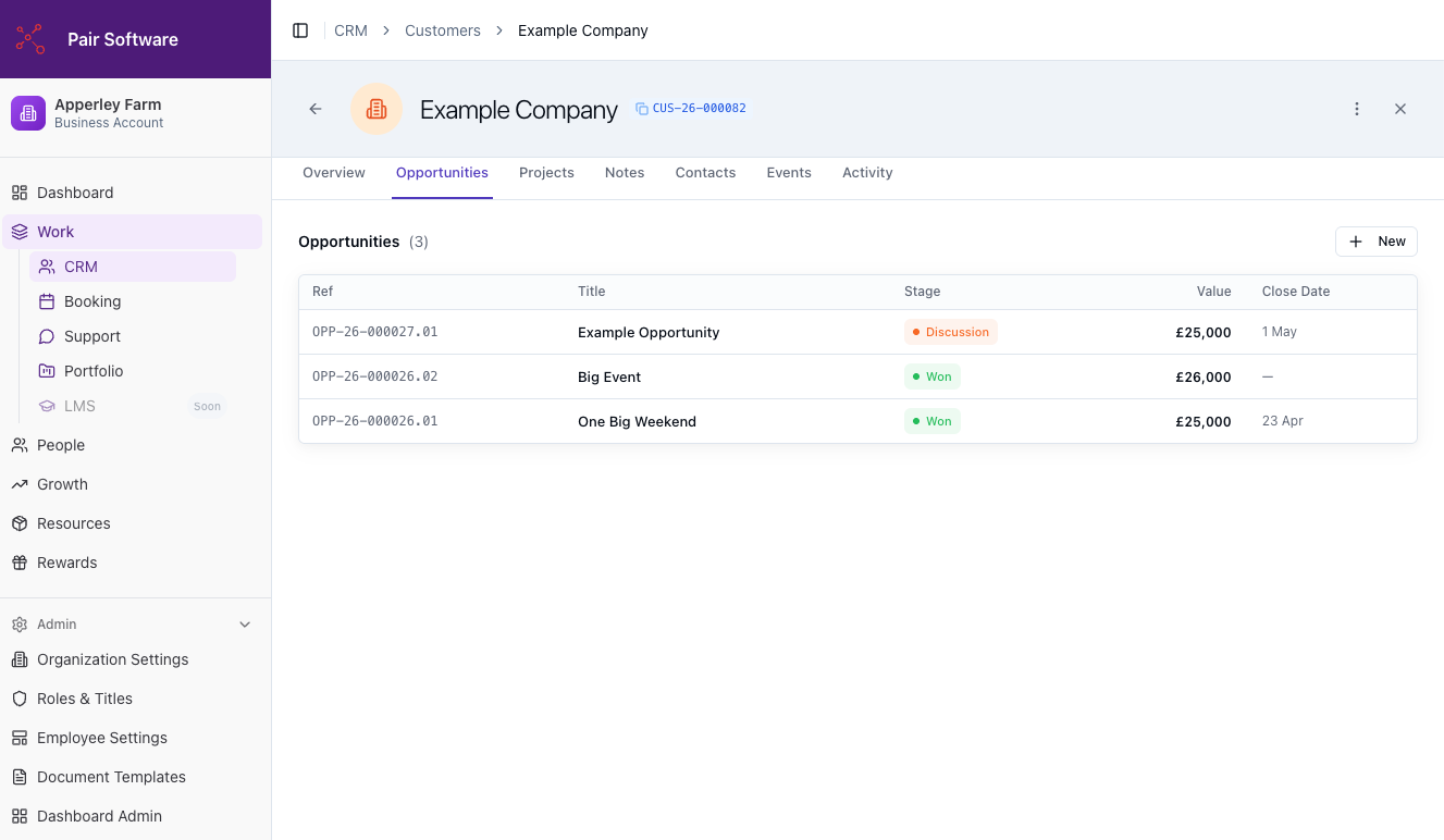 CRM & Customer Opportunities