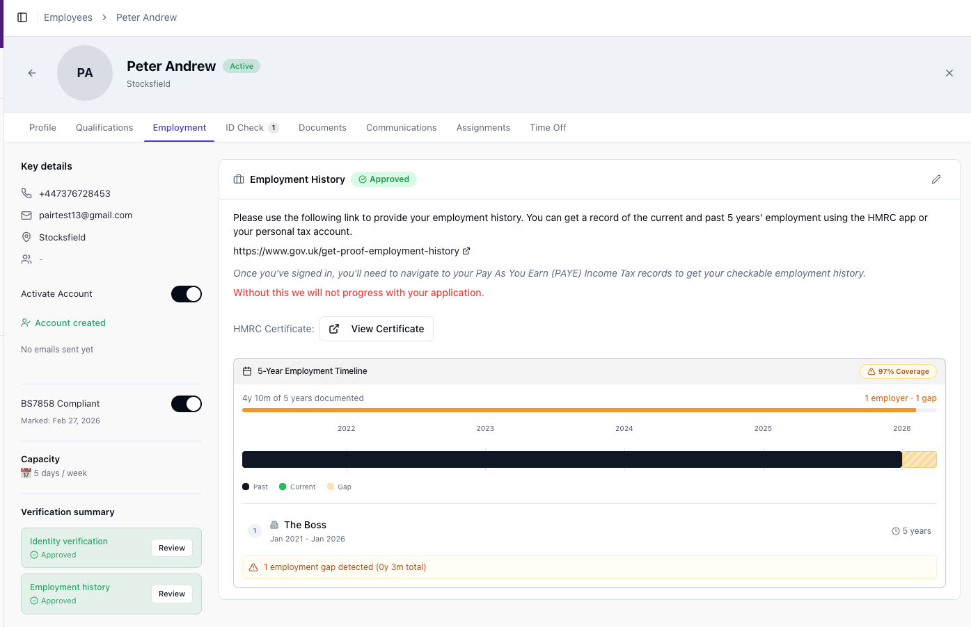 Employee Records & BS7858